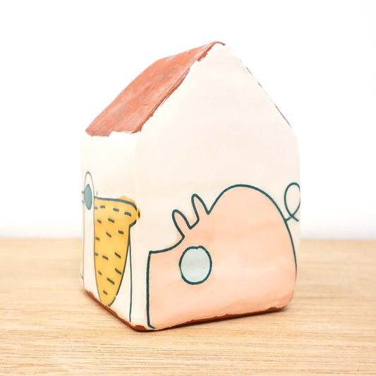 Animal Doodle 3.625" House Sculpture
