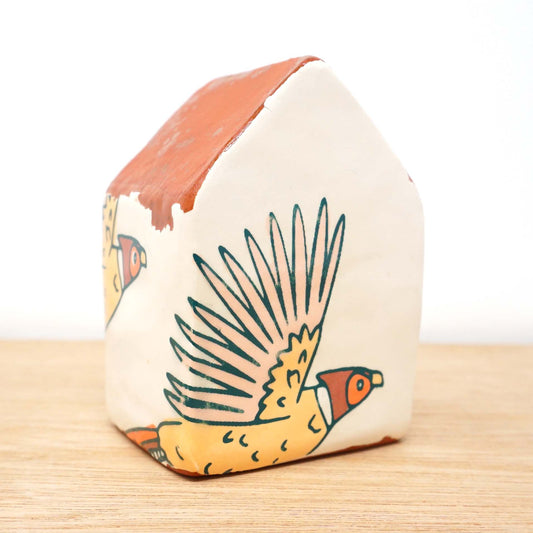 Pheasant Orange 3.625" House Sculpture