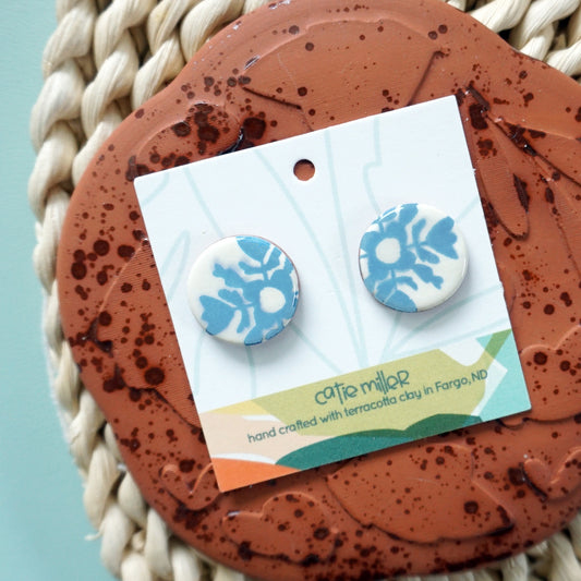 Whig Rose Stud Post Earrings