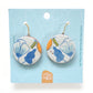 Orange Flora Dangle Earrings