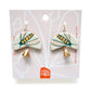 Flower Fly Dangle Earrings