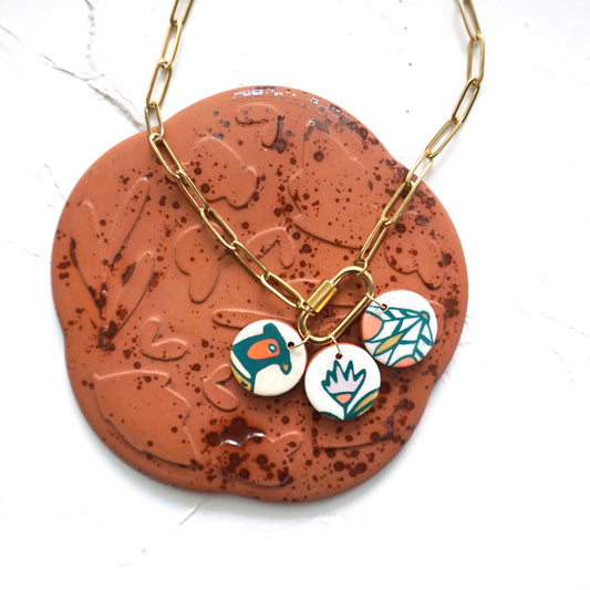 Multi-Charm Necklace: Prairie Flutter