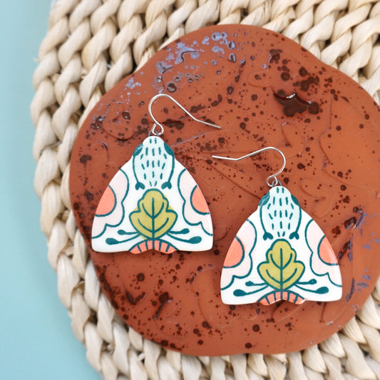 Hidden Moth Dangle Earrings