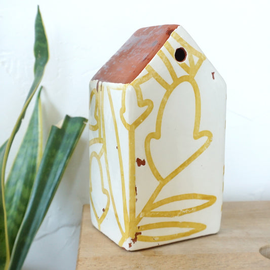 Bold Botanical Chartreuse 6" House Sculpture