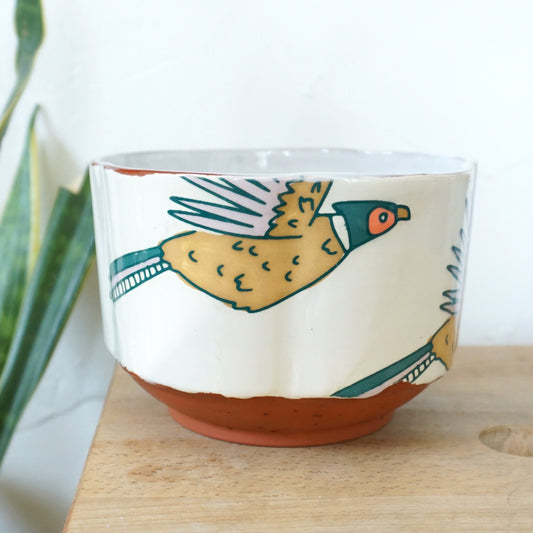 Pheasants Flying Cereal Bowl