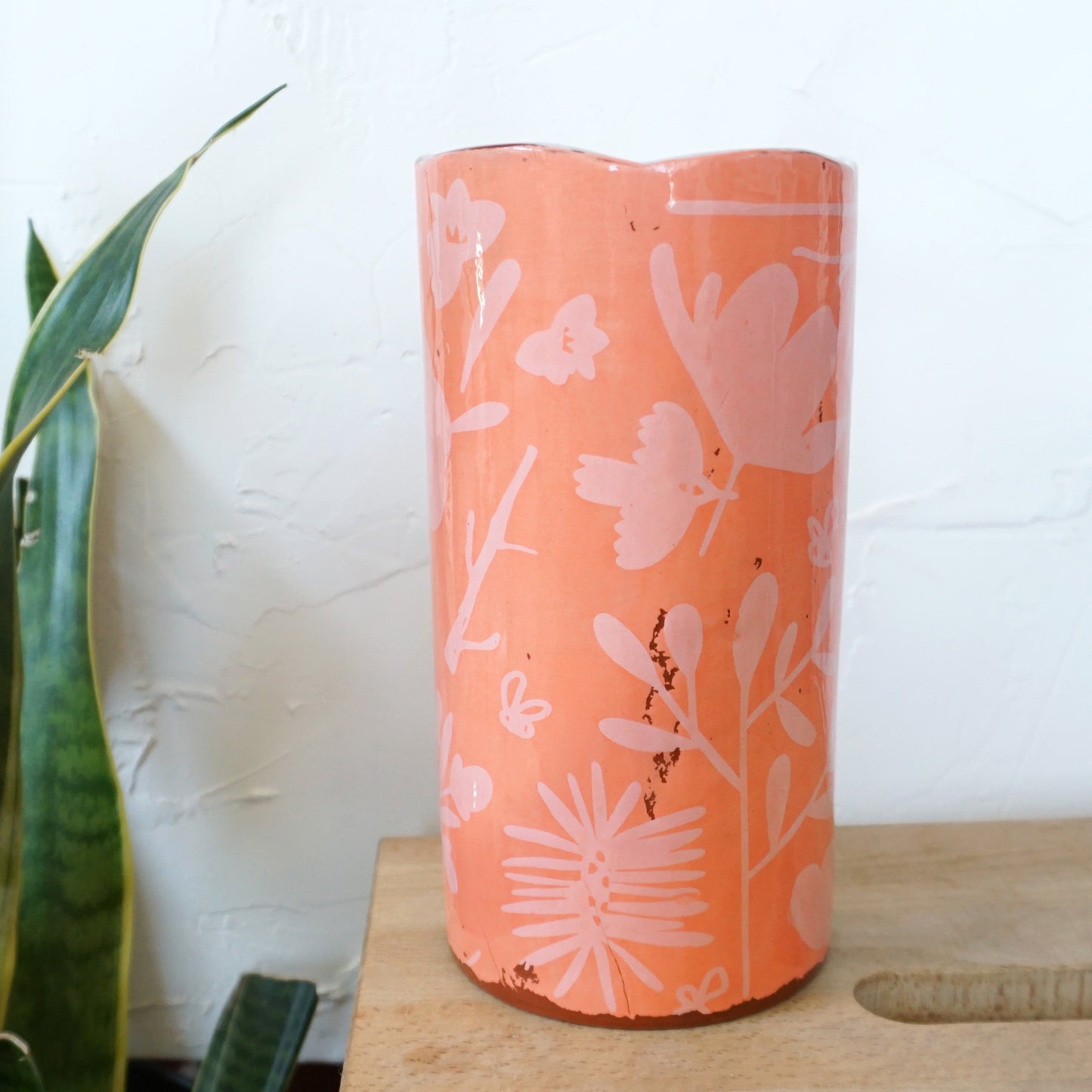 Scatterling Coral Large Vase
