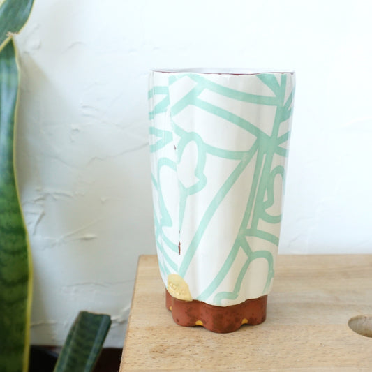 Bold Botanical Tumbler Cup Mint