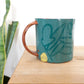 Bold Botanical Teal on Teal Mug