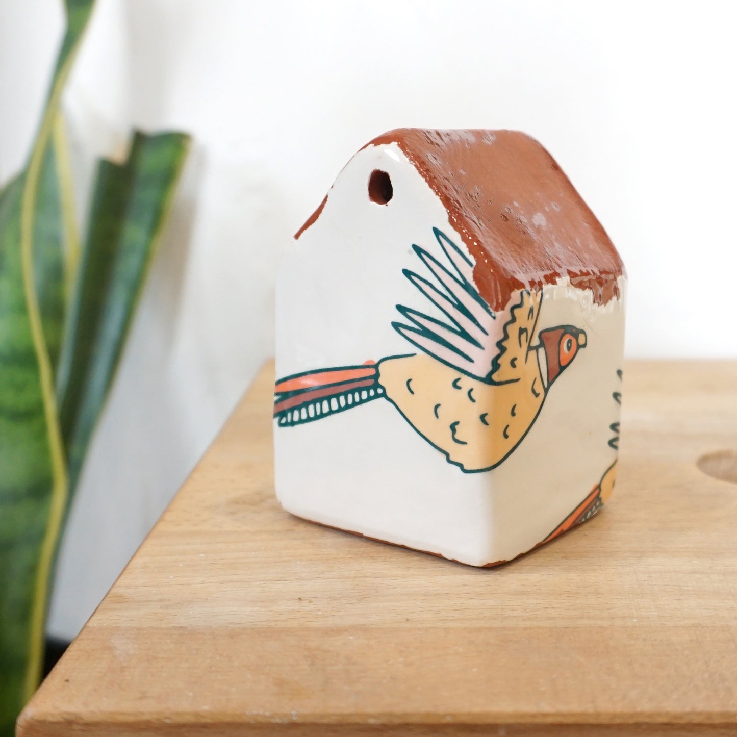 Pheasant Orange 3.625" House Sculpture