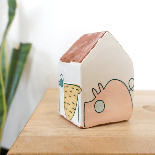 Animal Doodle 3.625" House Sculpture