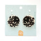 Black Daisy Dangle Earrings