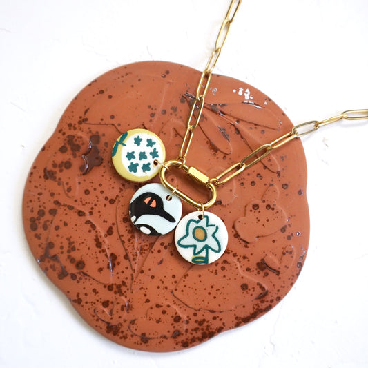 Multi-Charm Necklace: Loon Bloom