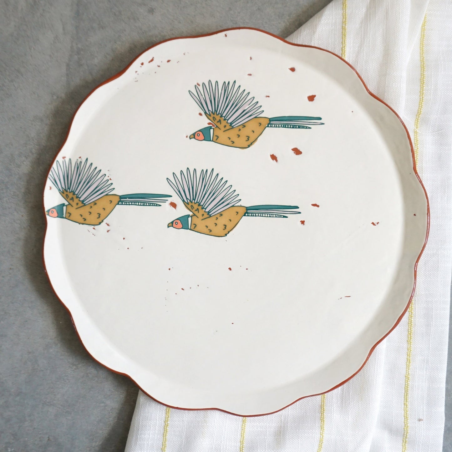Flying Pheasant Large Platter