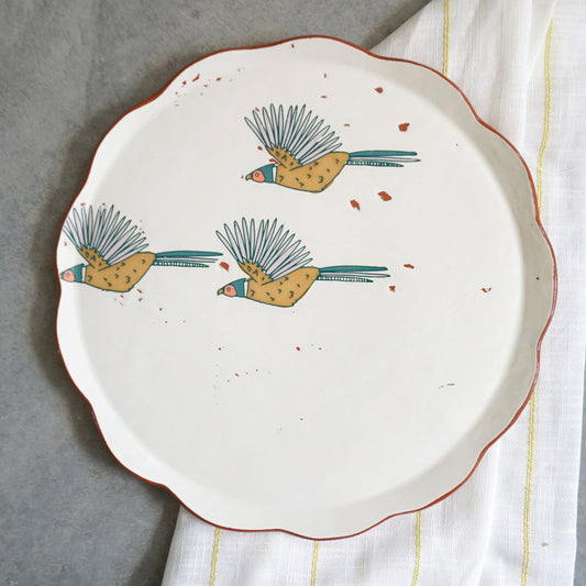 Flying Pheasant Large Platter