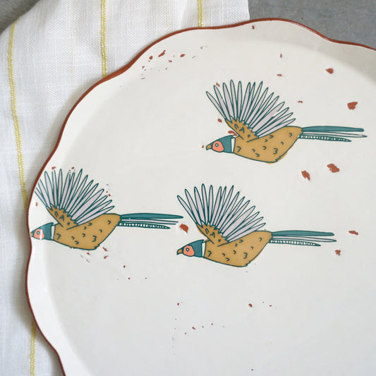 Flying Pheasant Large Platter