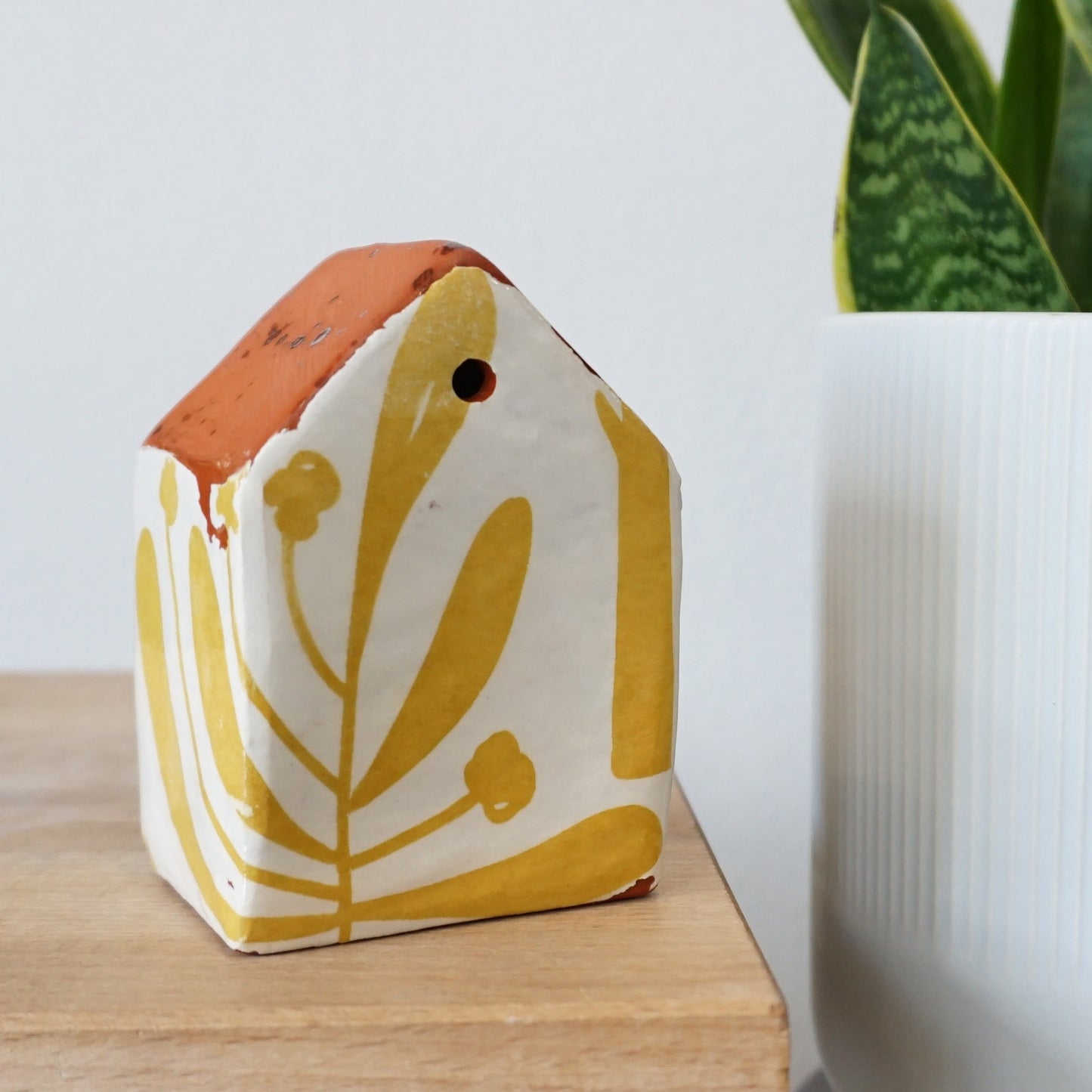 Scatterling Chartreuse 3.625" House Sculpture