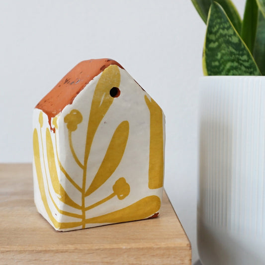 Scatterling Chartreuse 3.625" House Sculpture