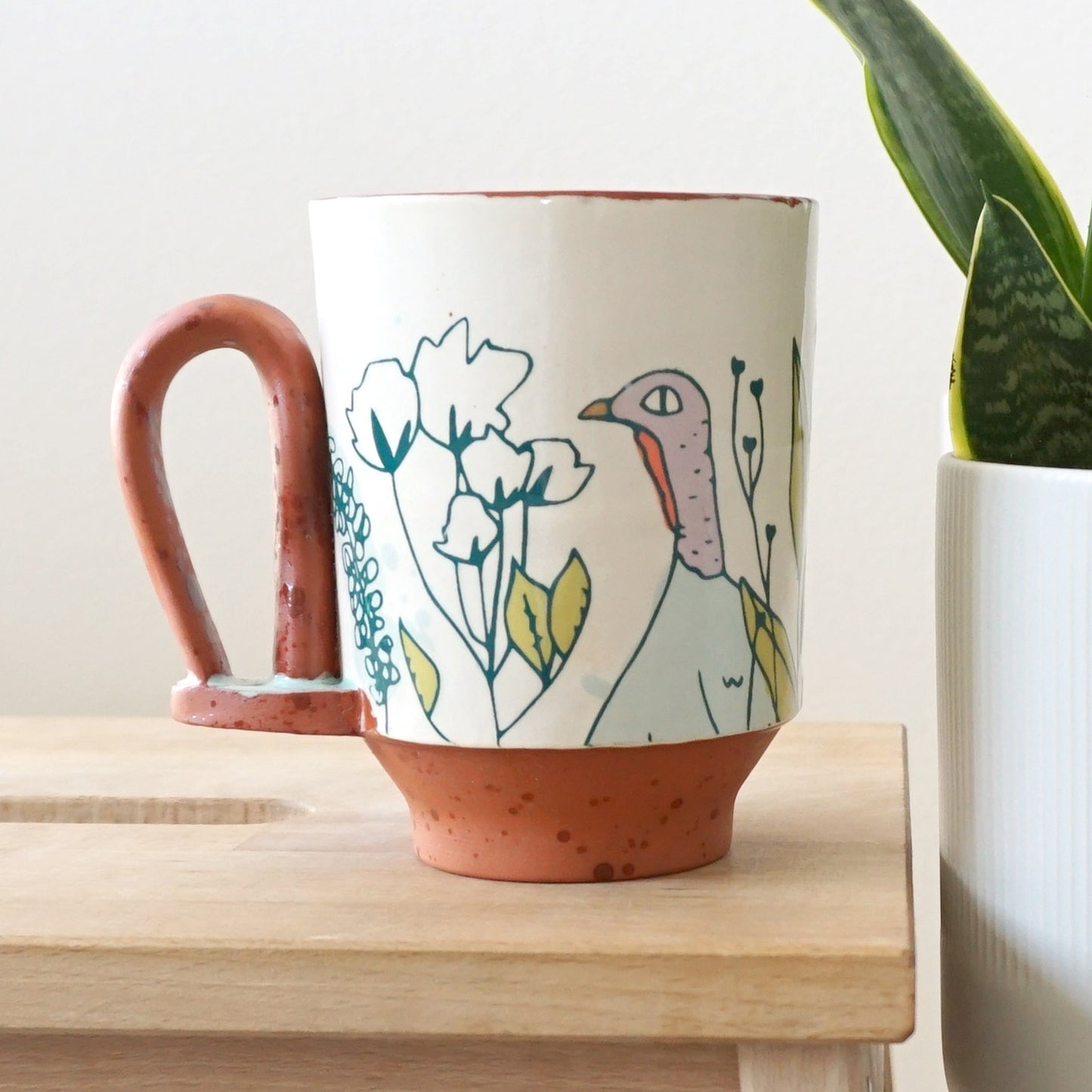 Turkey Meadow Loop Handle Mug
