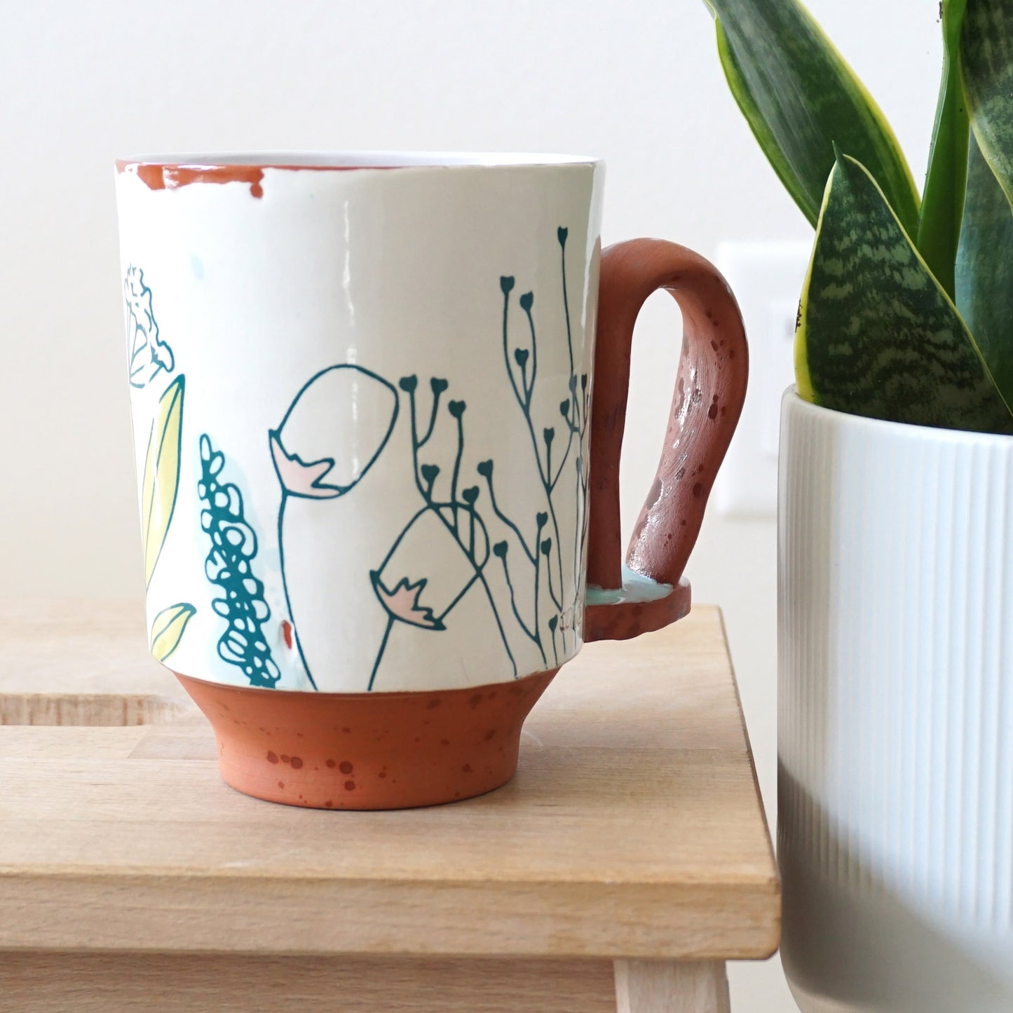 Turkey Meadow Loop Handle Mug