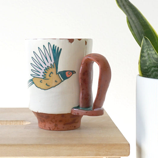Pheasant Loop Handle Mug