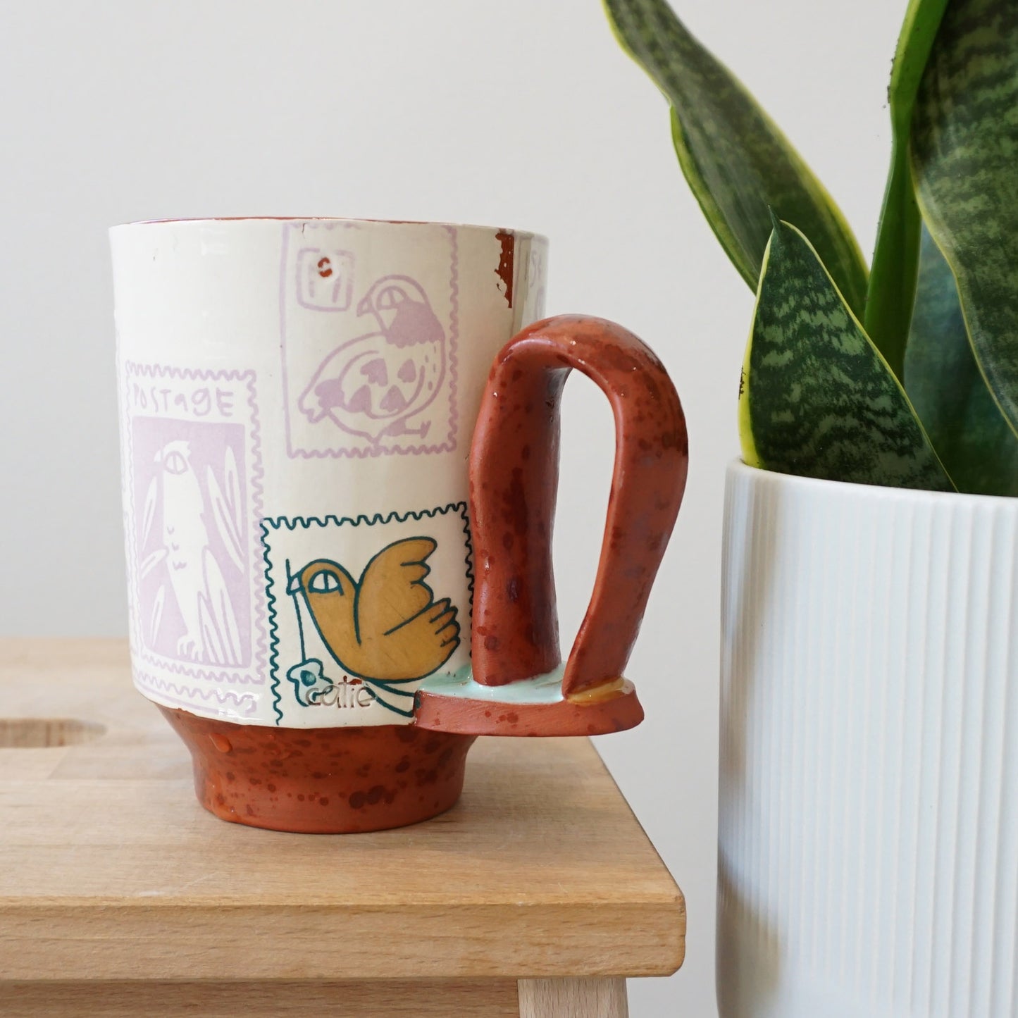 Duck Stamp Loop Handle Mug