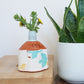 Overlay Collection Vase Blue Birds & Yellow Leaves