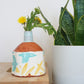 Overlay Collection Vase Blue Birds & Yellow Leaves