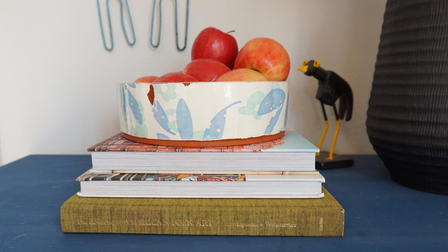 Joyleaf Blue Round Serving Bowl
