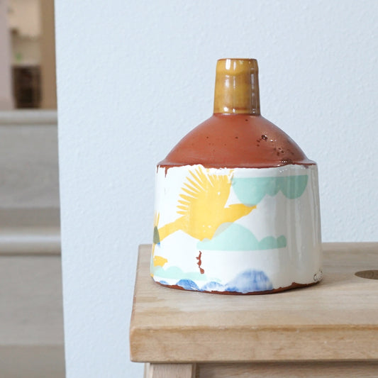 Overlay Collection Vase Pheasants + Clouds