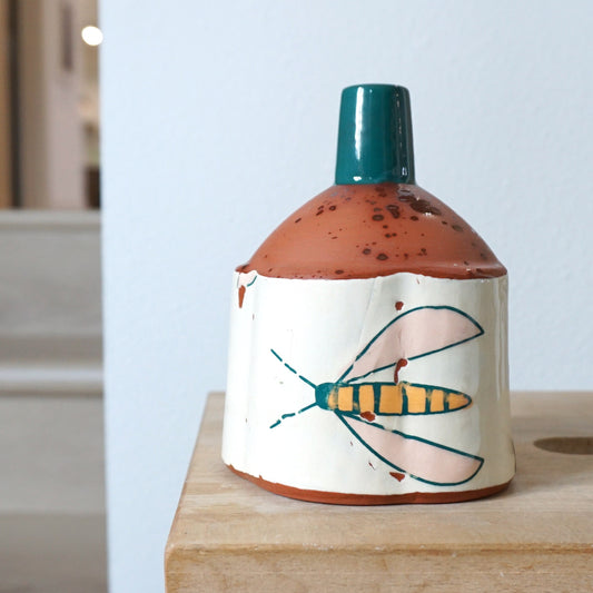 Flower Fly Vase Green Top
