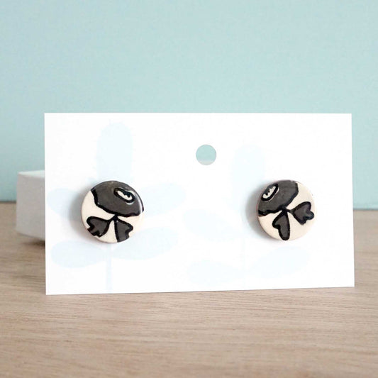 Soft Spring BW Stud Post Earring