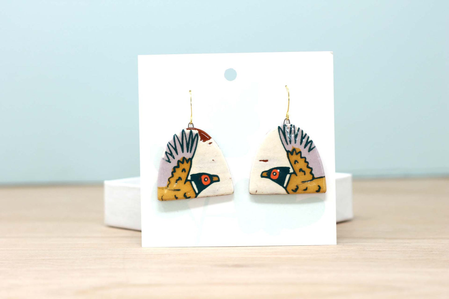 Pheasant Dangle Earrings