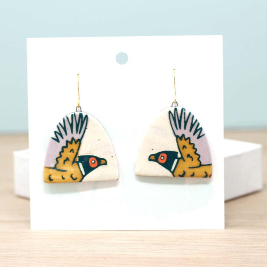 Pheasant Dangle Earrings