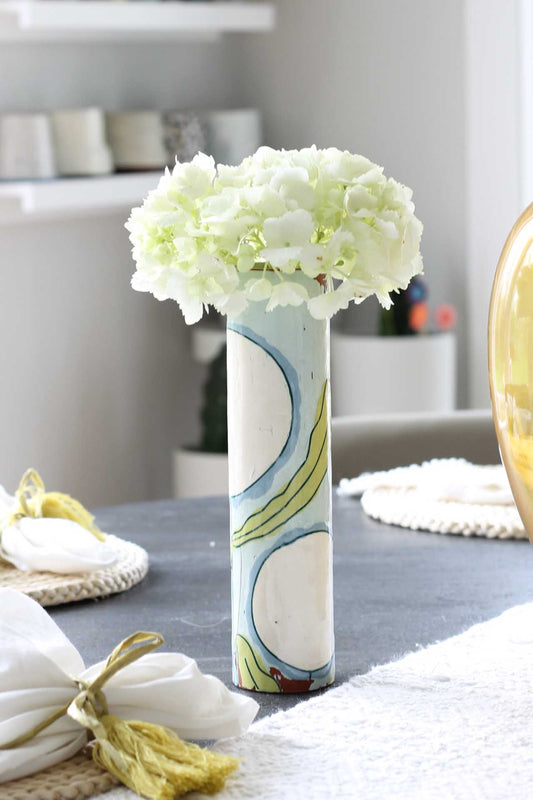 Bloom Narrow Vase Mint