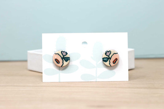 Soft Spring Stud Post Earring
