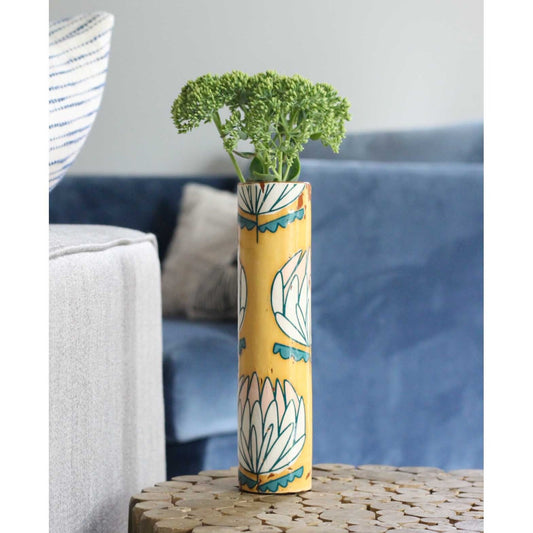 Protea Narrow Vase Mustard