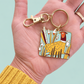 Pheasant Enamel Keychain