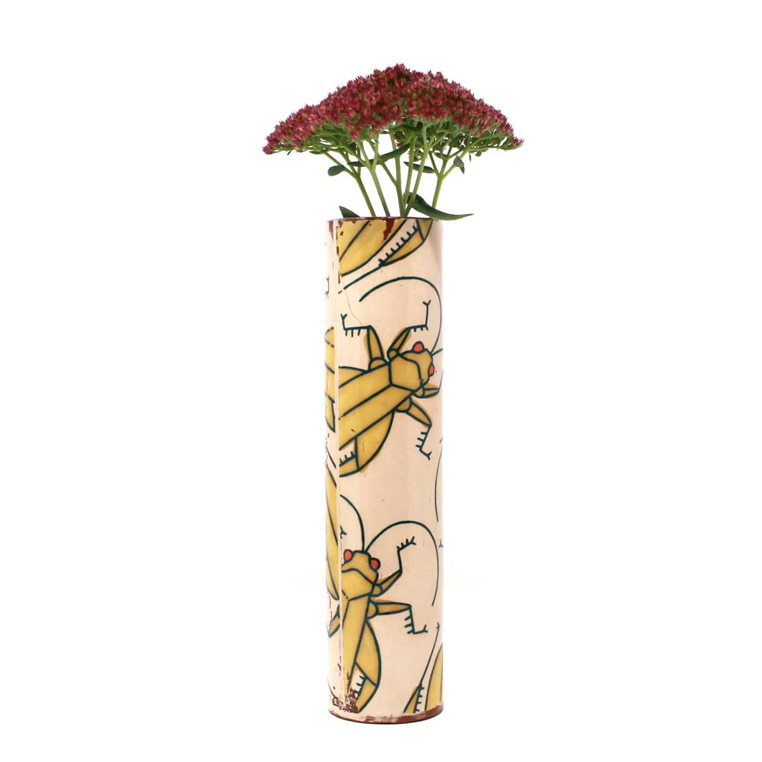 Grasshopper Narrow Vase Pink