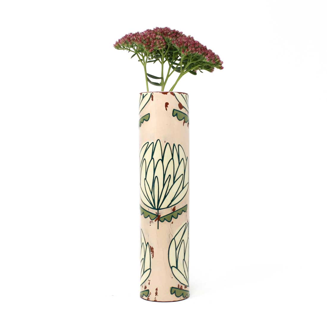 Protea Narrow Vase Pink