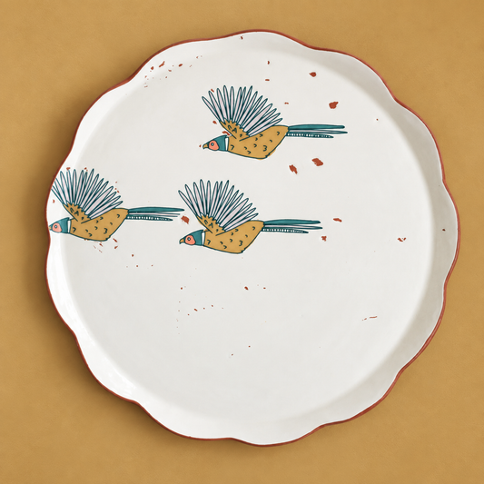Flying Pheasant Large Platter
