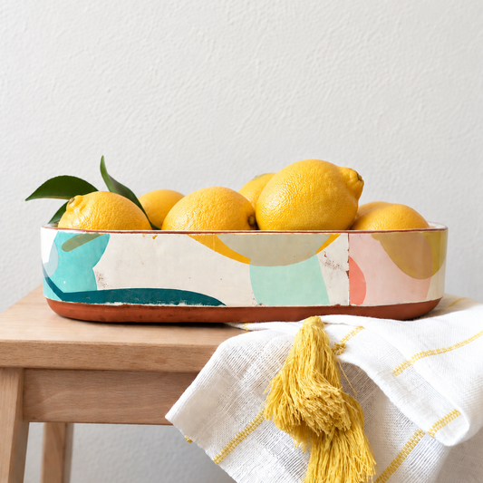 Sunlit Layers Oval Serving Bowl