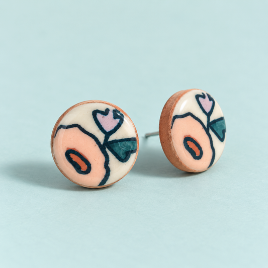Soft Spring Stud Post Earring