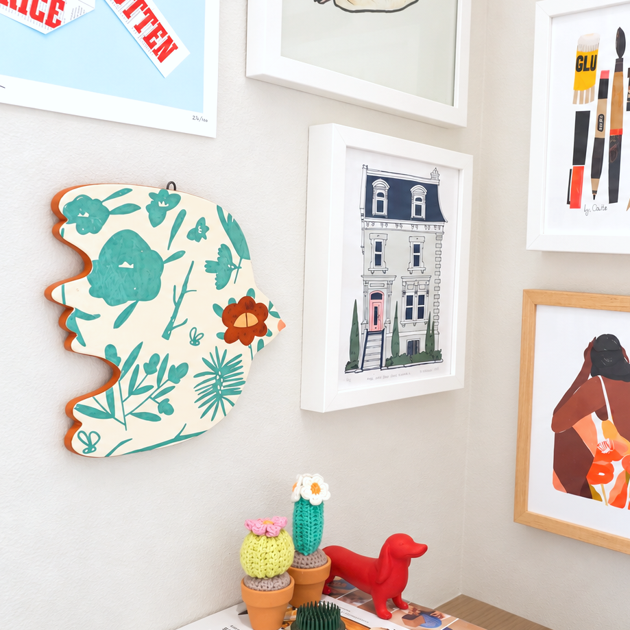 Bird Scatterling Turquoise Wall Plaque
