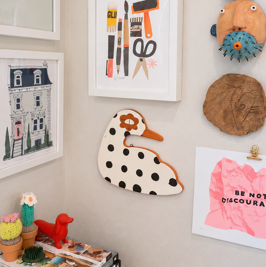 Duck Dot Grid Wall Plaque