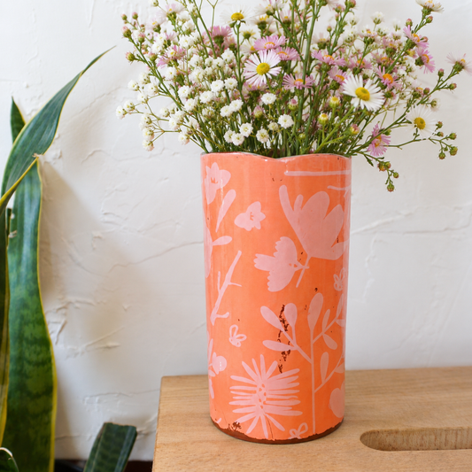 Scatterling Coral Large Vase