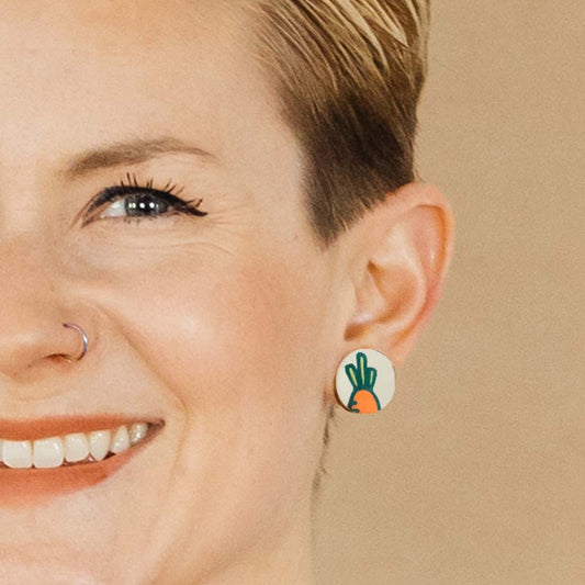 Carrot Stud Post Earrings