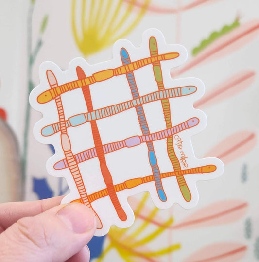 Rainbow Worm Vinyl Sticker