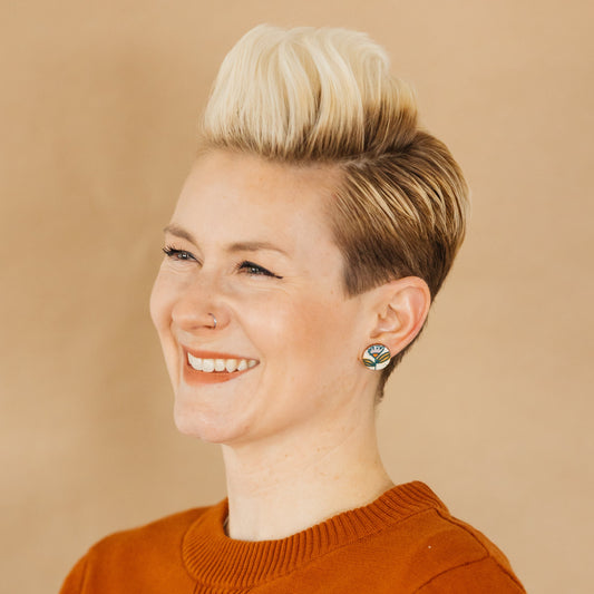 Prairie Sprig Stud Post Earrings