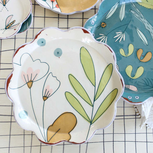 Berry Floral Salad Plate