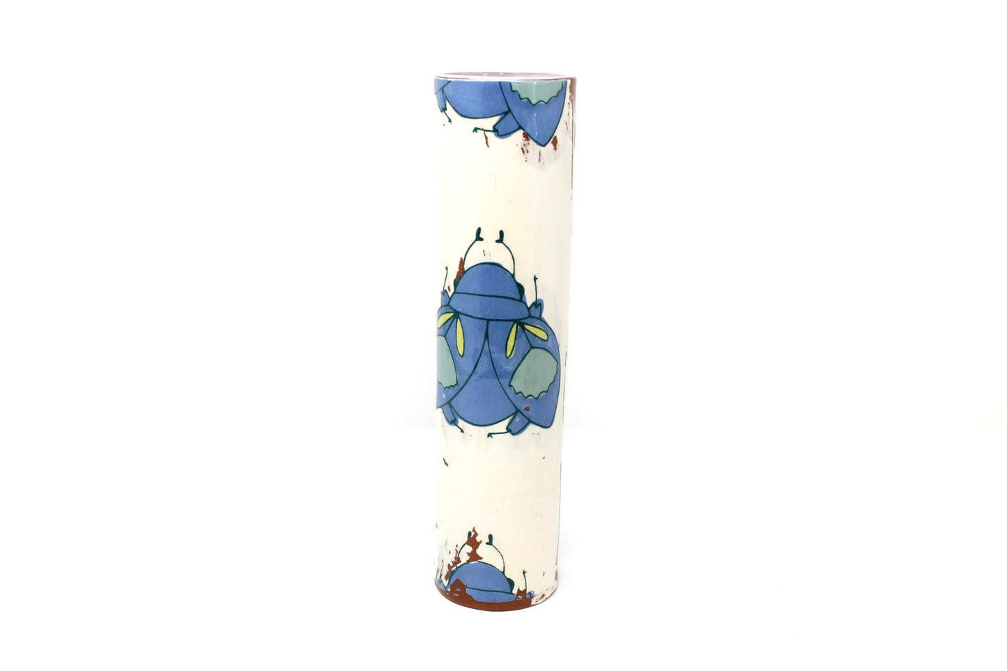 Beetle Narrow Vase Blue